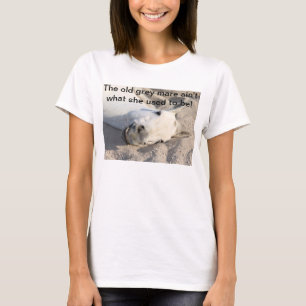 古い灰色のロバのワイシャツ Tシャツ