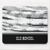 古い灰色の木の背景 マウスパッド (正面)