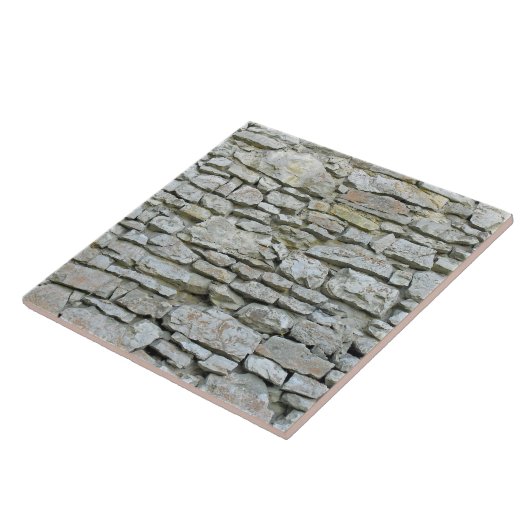 古い灰色の石塀 タイル (側面)