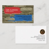 古い煉瓦仕事カラフルなプラスター絵画 名刺 (正面/裏面)