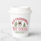 古い熱ファッションドいココアクリスマスパーティー 紙コップ (正面)