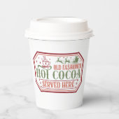 古い熱ファッションドいココアクリスマスパーティー 紙コップ (正面)