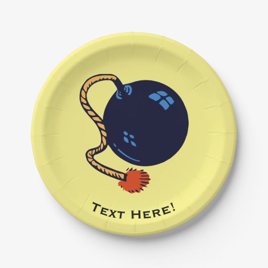 古い爆弾 ペーパープレート (正面)