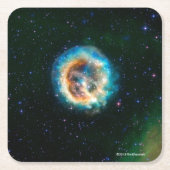 古い爆発に新しい次元を加えるE0102 スクエアペーパーコースター (正面)