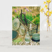 古い物 カード (黄色い花)