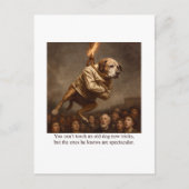 古い犬教えは新しいトリックが出来ない ポストカード (正面)