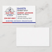 古い理容師店 名刺 (正面/裏面)