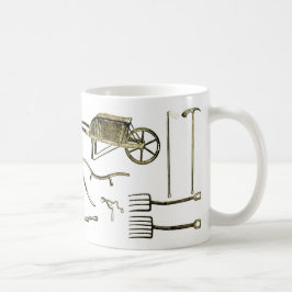 古い用具のマグ コーヒーマグカップ