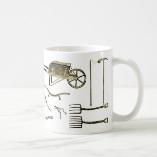 古い用具のマグ コーヒーマグカップ