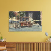 「古い用紙」エンジンのビュー キャンバスプリント (インサイチュ (リビング))