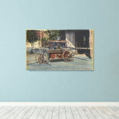 「古い用紙」エンジンのビュー キャンバスプリント (インサイチュ (ウッドフロア))