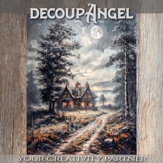 古い田舎の住居 – デコページ –  薄葉紙