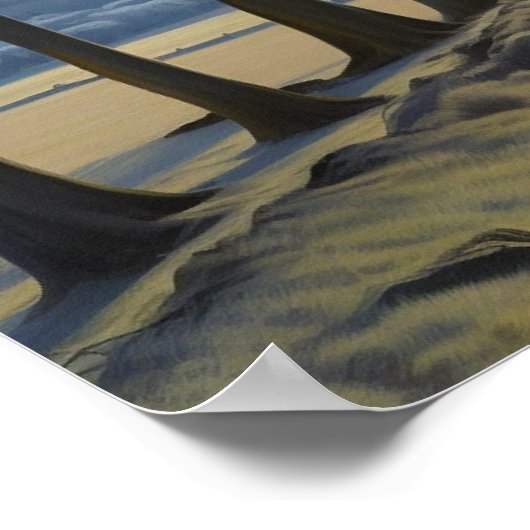 古い田舎道 ポスター (角)