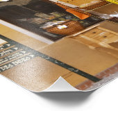 古い町の市場通りと店 フォトプリント (角)