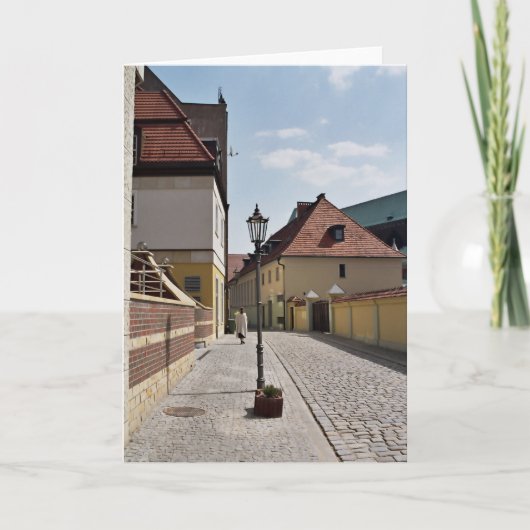 古い町の歩行 カード (正面)