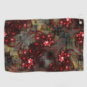 古い画像の上の奇妙なフラクタルの大規模なレポート ゴルフタオル (横)