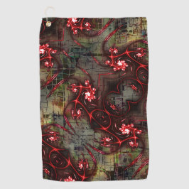 古い画像の上の奇妙なフラクタルの大規模なレポート ゴルフタオル