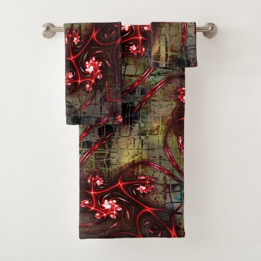 古い画像の上の奇妙なフラクタルの大規模なレポート バスタオルセット (インサイチュ)