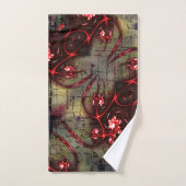 古い画像の上の奇妙なフラクタルの大規模なレポート バスタオルセット (ハンドタオル)