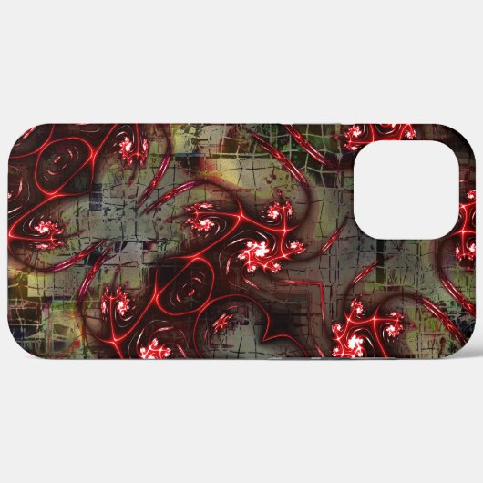 古い画像の上の奇妙なフラクタルの大規模なレポート Case-Mate iPhoneケース (裏面 (横))