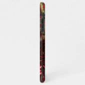 古い画像の上の奇妙なフラクタルの大規模なレポート iPhoneケース (左側)