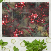 古い画像t上の奇妙なフラクタルの大規模なレポート キッチンタオル (折り畳み)