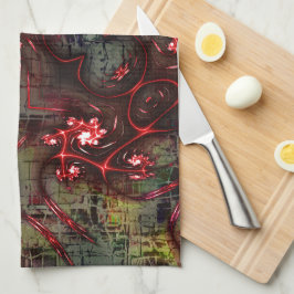 古い画像t上の奇妙なフラクタルの大規模なレポート キッチンタオル