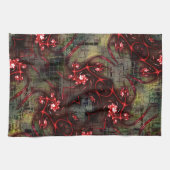 古い画像t上の奇妙なフラクタルの大規模なレポート キッチンタオル (横)