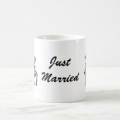 古い異人種間の陽気なカップル コーヒーマグカップ (中央)