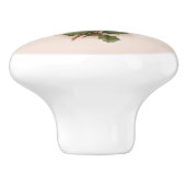 古い白ファッションド/ピンクのバラ – バフの背景 セラミックノブ (側面)