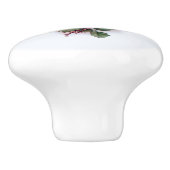 古い白ファッションド/ピンクのバラ – 白の背景 セラミックノブ (側面)