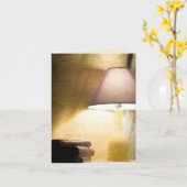 古い白熱［赤熱］光を放つ本の印象主義のランプ カード (黄色い花)