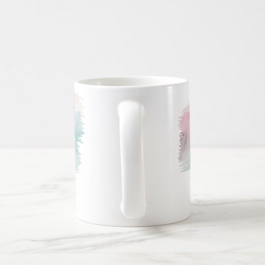 古い皮の牛のヘビをオンカラーで流す数々のという名前 コーヒーマグカップ (ハンドル)
