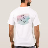古い皮の牛のヘビをカラー数々ので流す Tシャツ (裏面)