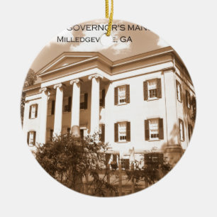 古い知事の大邸宅、Milledgeville、ジョージア セラミックオーナメント