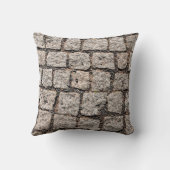 古い石の石のパターンのストリートアブストラクト、anc クッション (裏面)