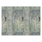 古い石塀パターン、素朴なテーブルクロス テーブルクロス (正面(横))