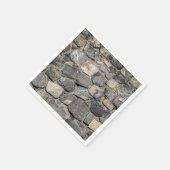 古い石壁のテクスチャ スタンダードカクテルナプキン (角)