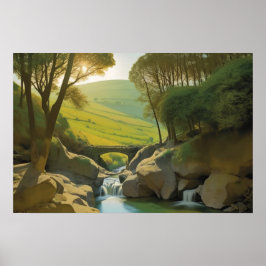 古い石造りの橋 ポスター