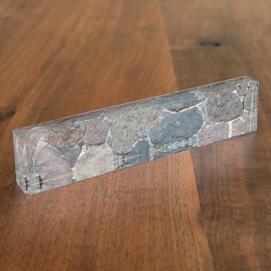 古い石 デスクネームプレート (側面)