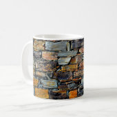 古い石wのクローズアップ詳細伝統的ビュー コーヒーマグカップ (正面左)