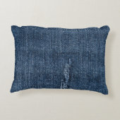 古い破れたデニム:ジーンズのテクスチャ。 アクセントクッション (裏面)