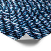 古い破れたデニム:ジーンズのテクスチャ。 ポスター (角)