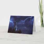 古い礼拝堂と雷雨 カード (正面)