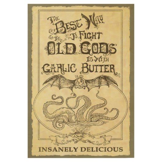 古い神を戦う最も最高のな方法 ウッドポスター (正面)