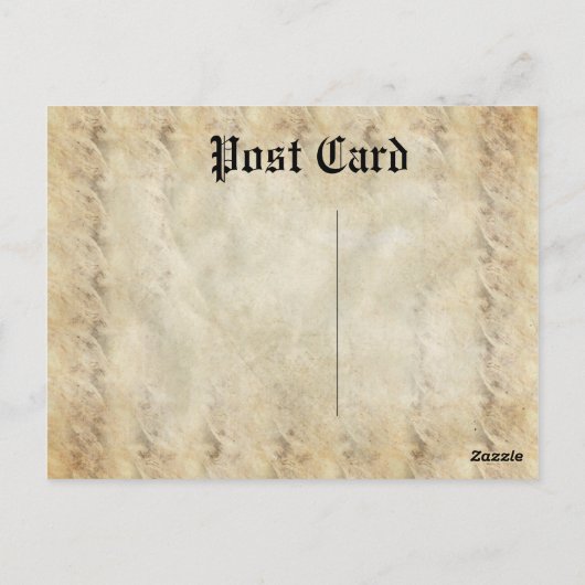 古い空白の汚れた紙のポストカード ポストカード (裏面)