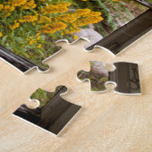 古い窓を通した眺め ジグソーパズル (側面)