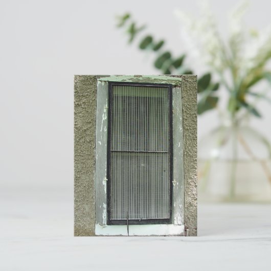 古い窓2 ポストカード (スタンド正面)