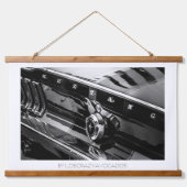 古い筋肉のクラシック車の詳細ドライバ 吊り下げ型タペストリー (正面)