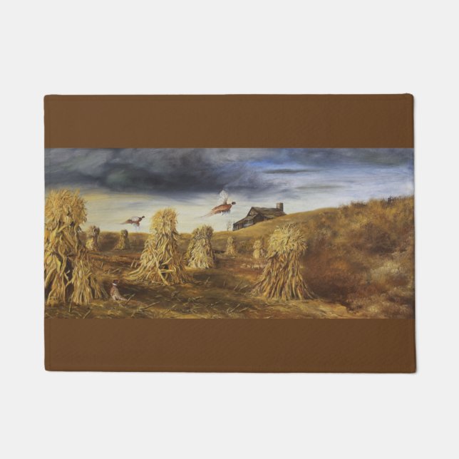 古い納屋およびキジのドア・マット ドアマット (正面)